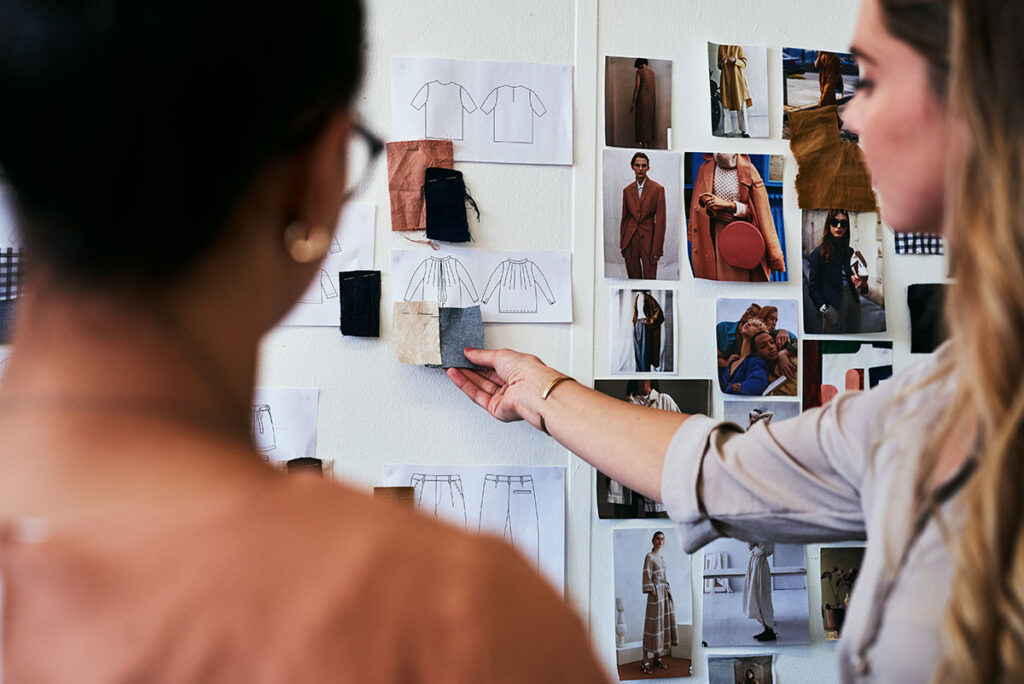 fashion designers planning and conceptualizing